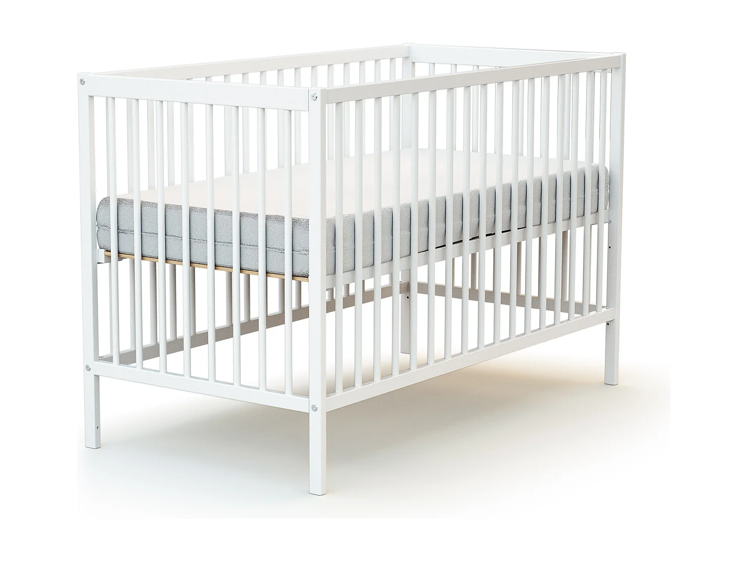 Cama de bebe ESSENTIEL de madeira Branco 60 x 120 cm