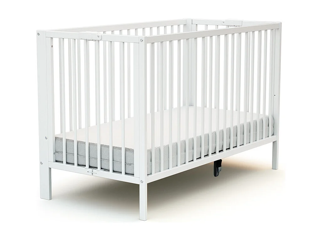 Cama de bebe dobrável ESSENTIEL de madeira Branco 60 x 120 cm