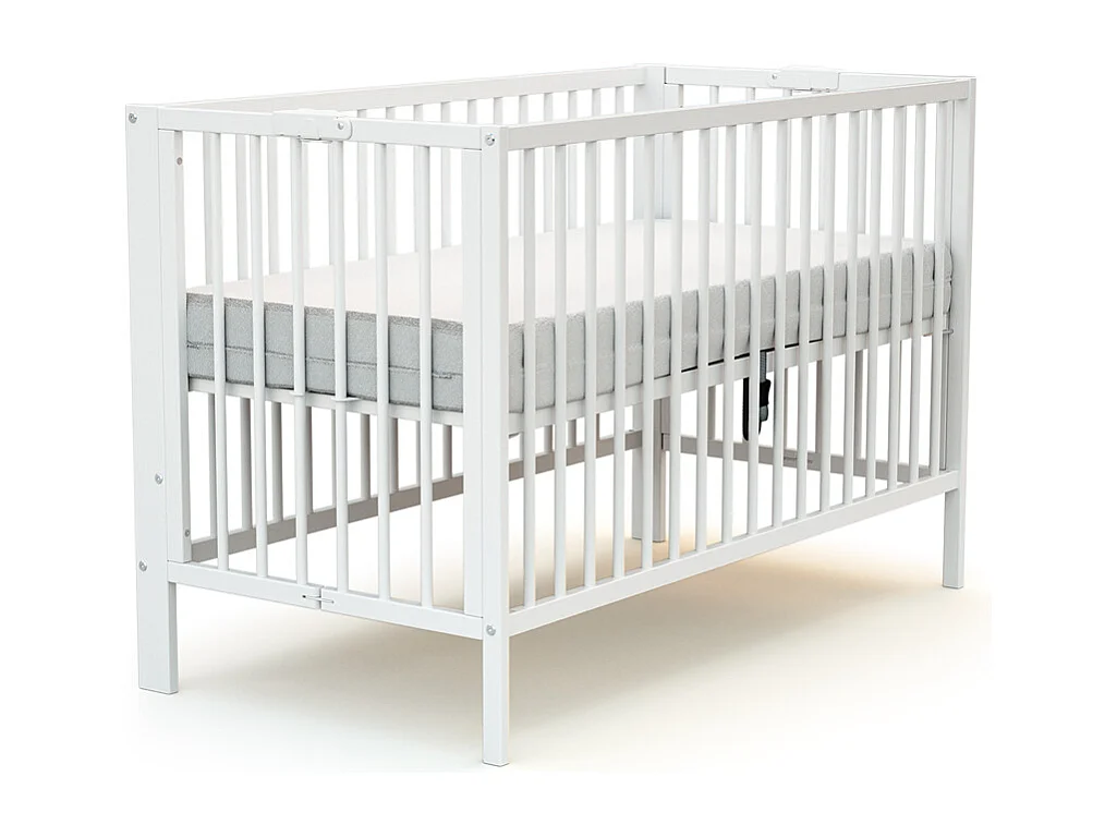 Cama de bebe dobrável ESSENTIEL de madeira Branco 60 x 120 cm