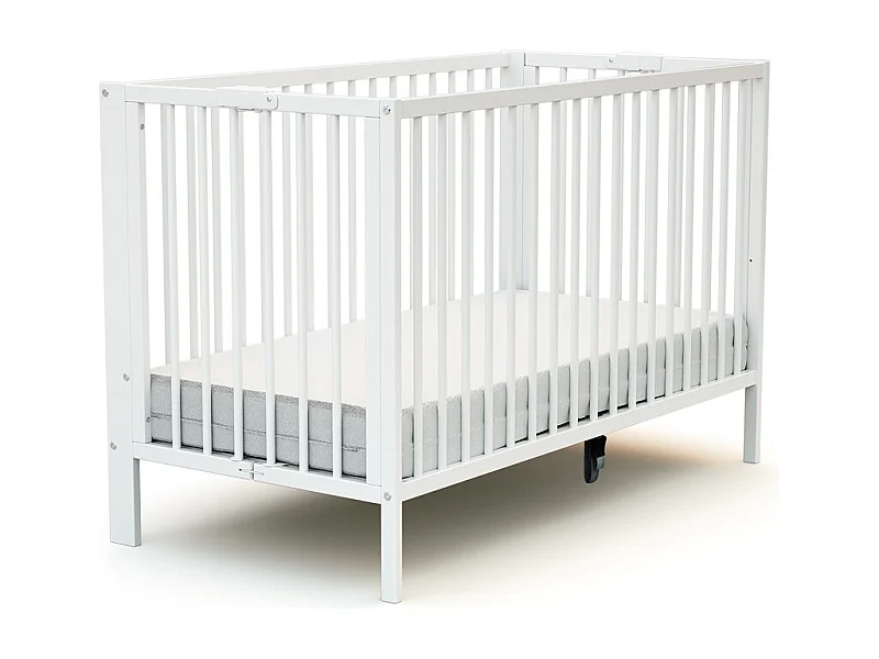 Cama de bebe dobrável ESSENTIEL de madeira Branco 60 x 120 cm