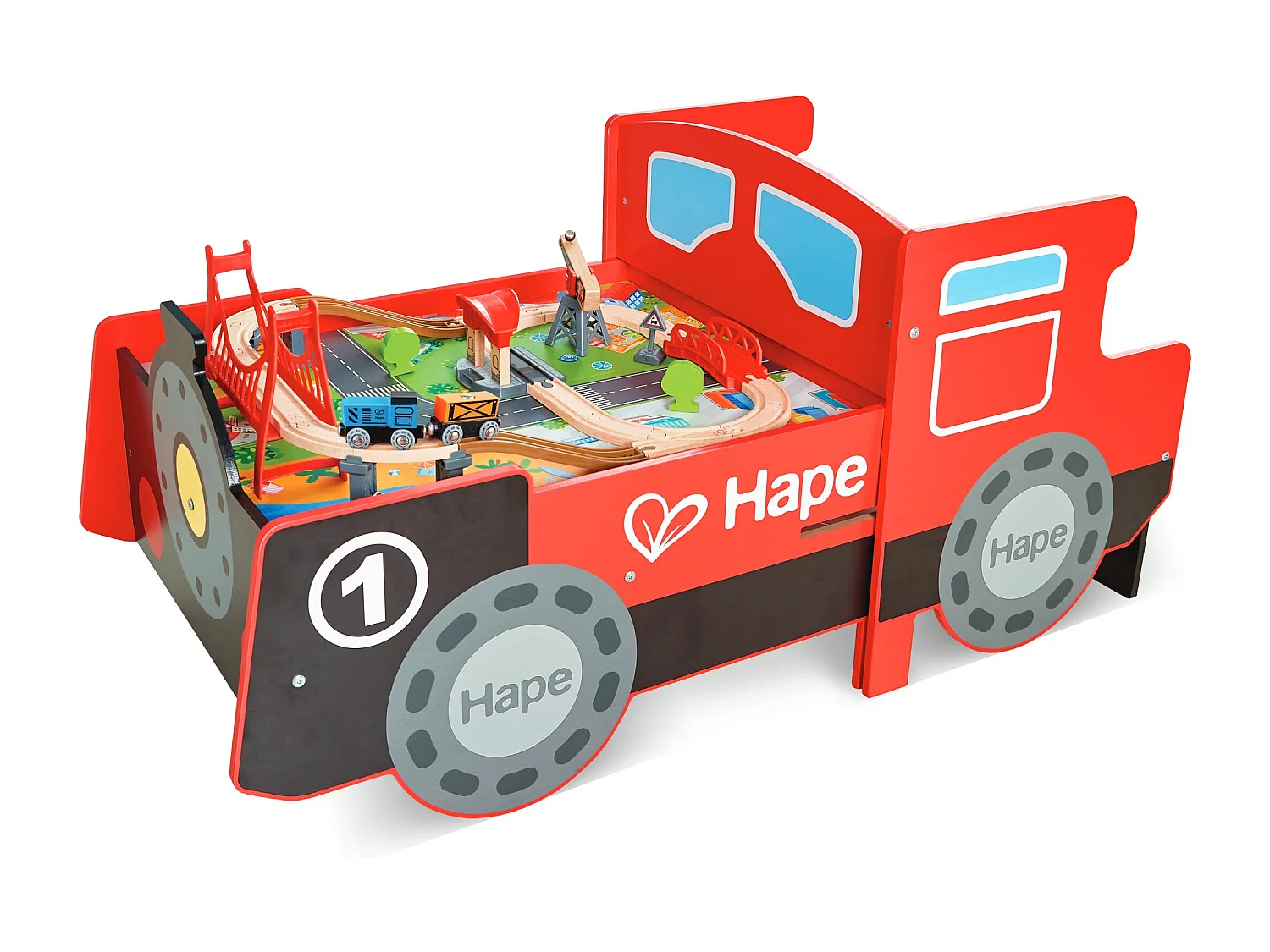 Mesa de tren locomotora - 122,8 x 63,8 x 59 cm - A partir de 3 años