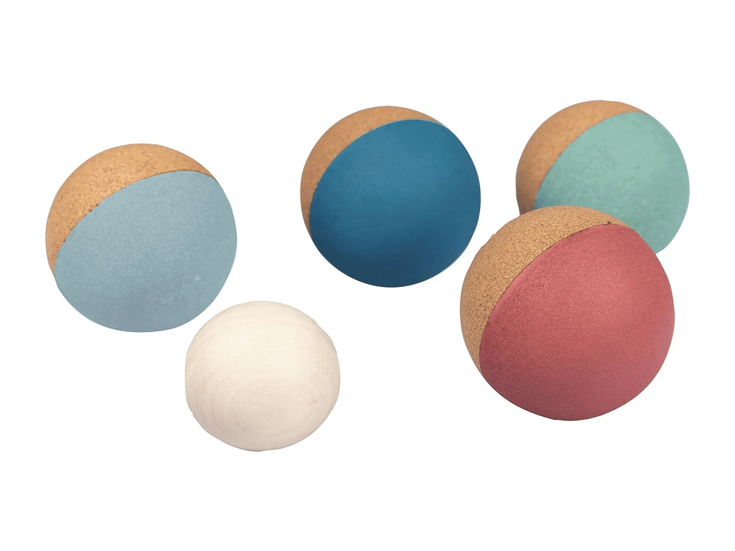 Juego de boccia de corcho