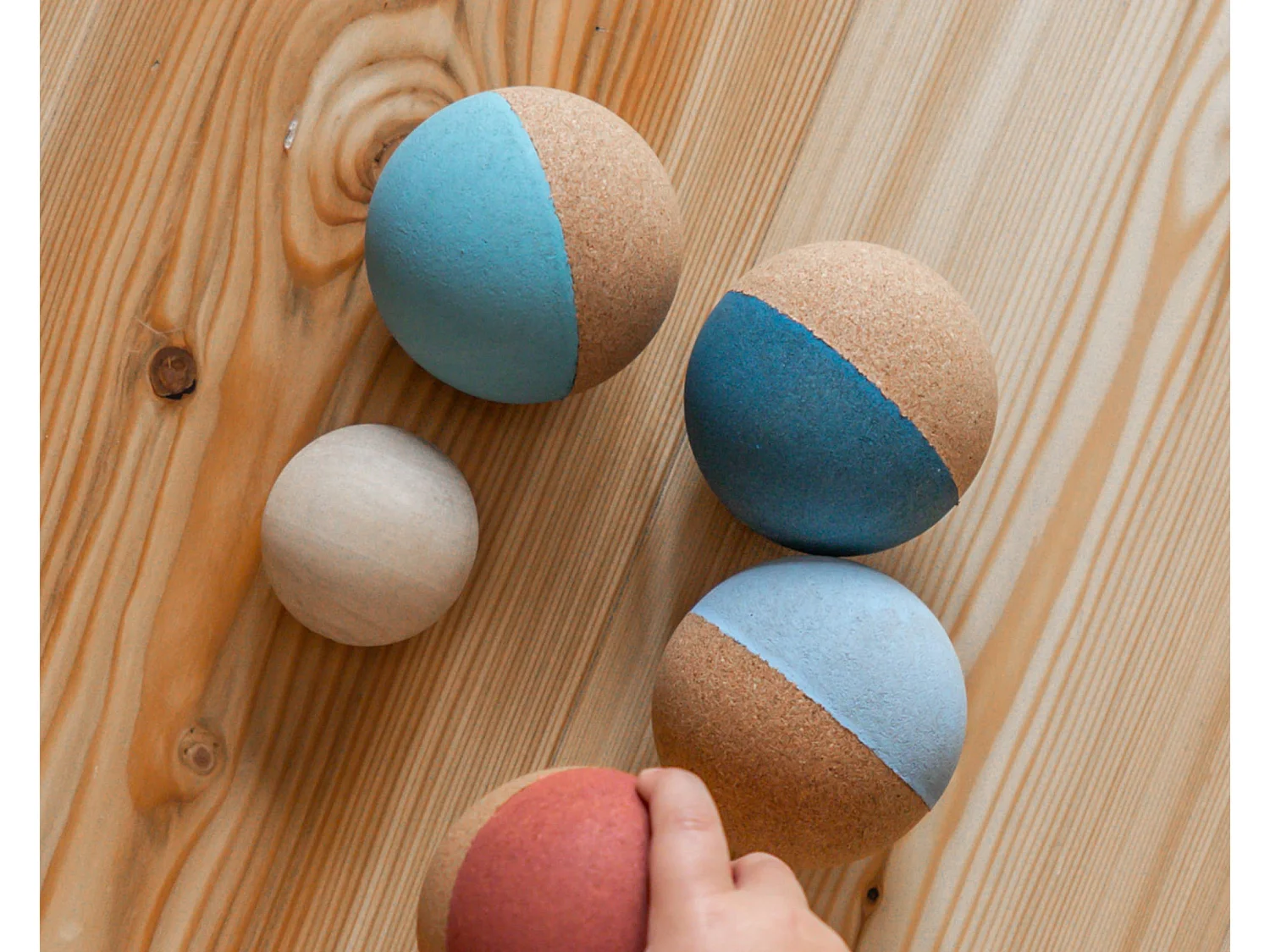 Juego de boccia de corcho