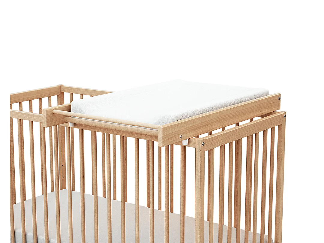 Abnehmbare Wickelauflage für Babybett MONA Holz Buche Lackiert