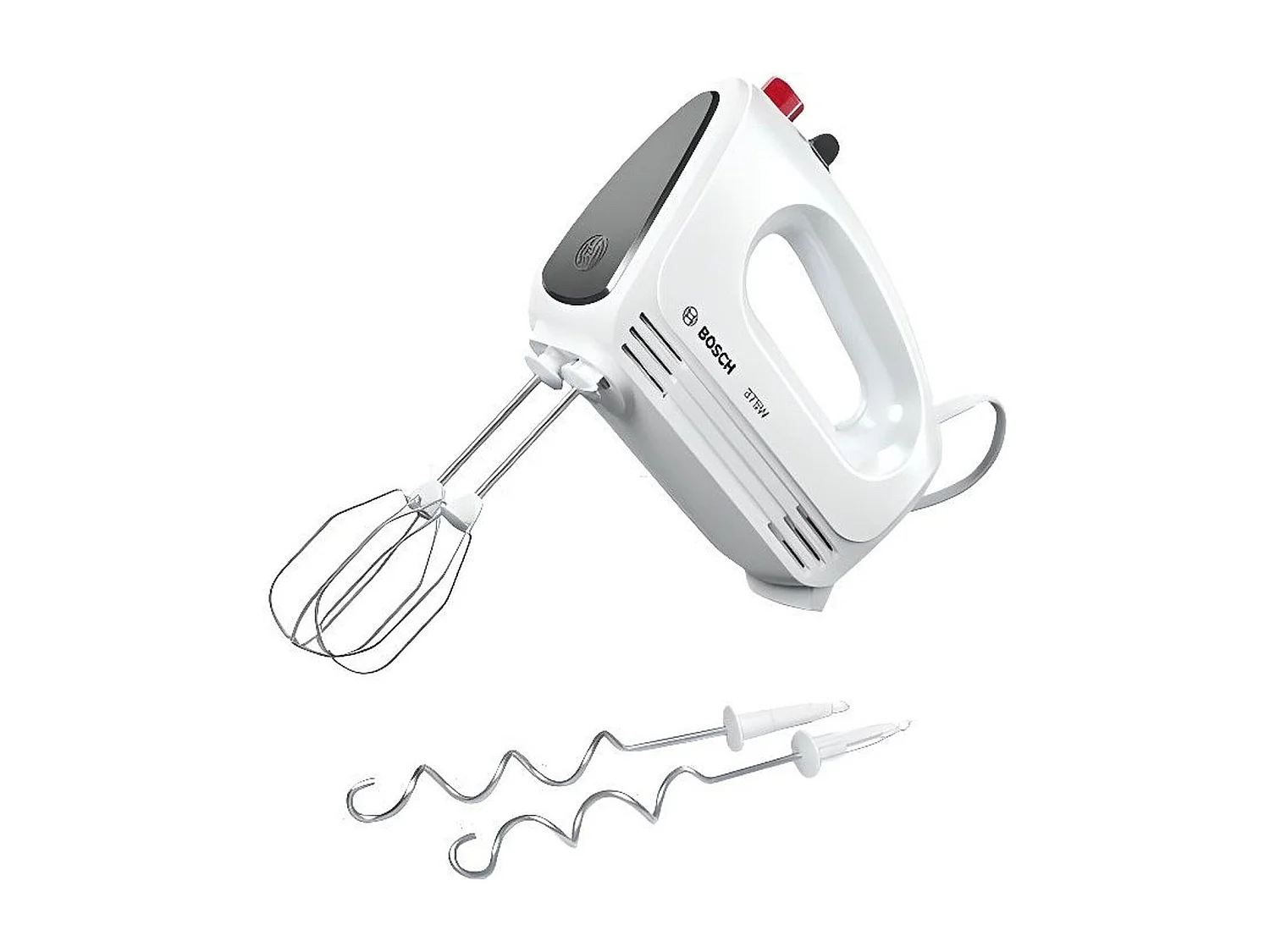 Batidora de mano CleverMixx MFQ22100, 375 W, 4 velocidades + función de pulso - Blanco/Plata