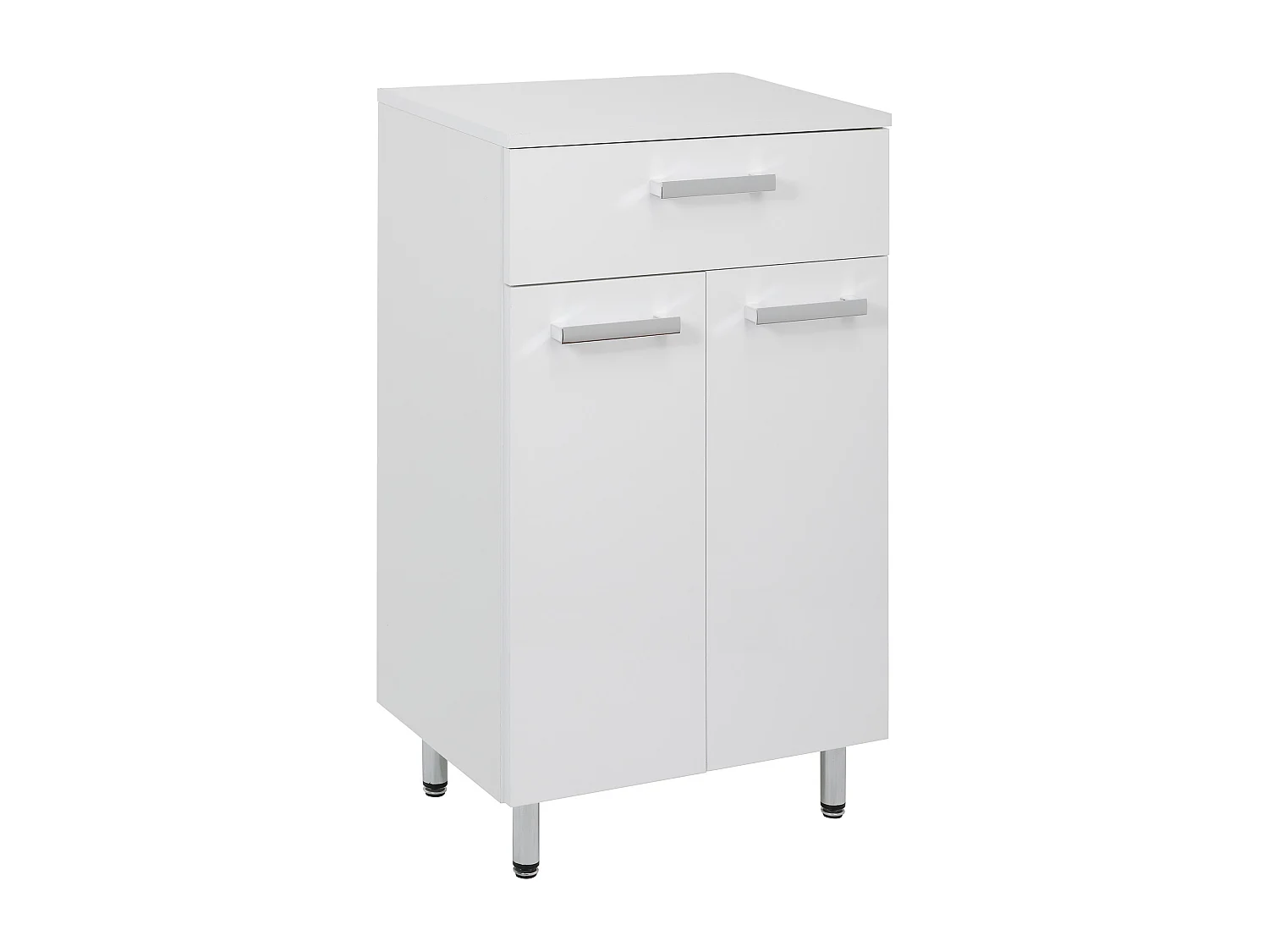 Weißer Badezimmerschrank Stehende Kommode 50 cm Lupo
