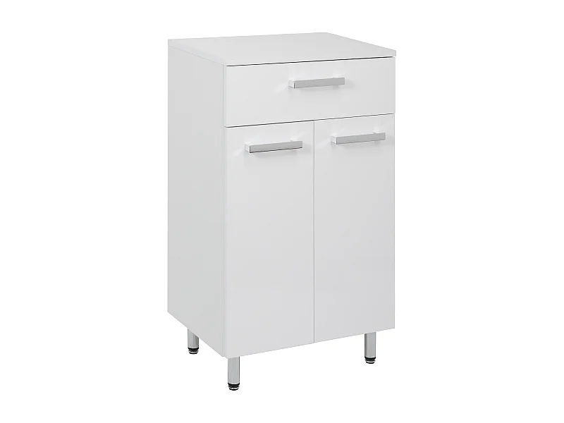 Weißer Badezimmerschrank Stehende Kommode 50 cm Lupo