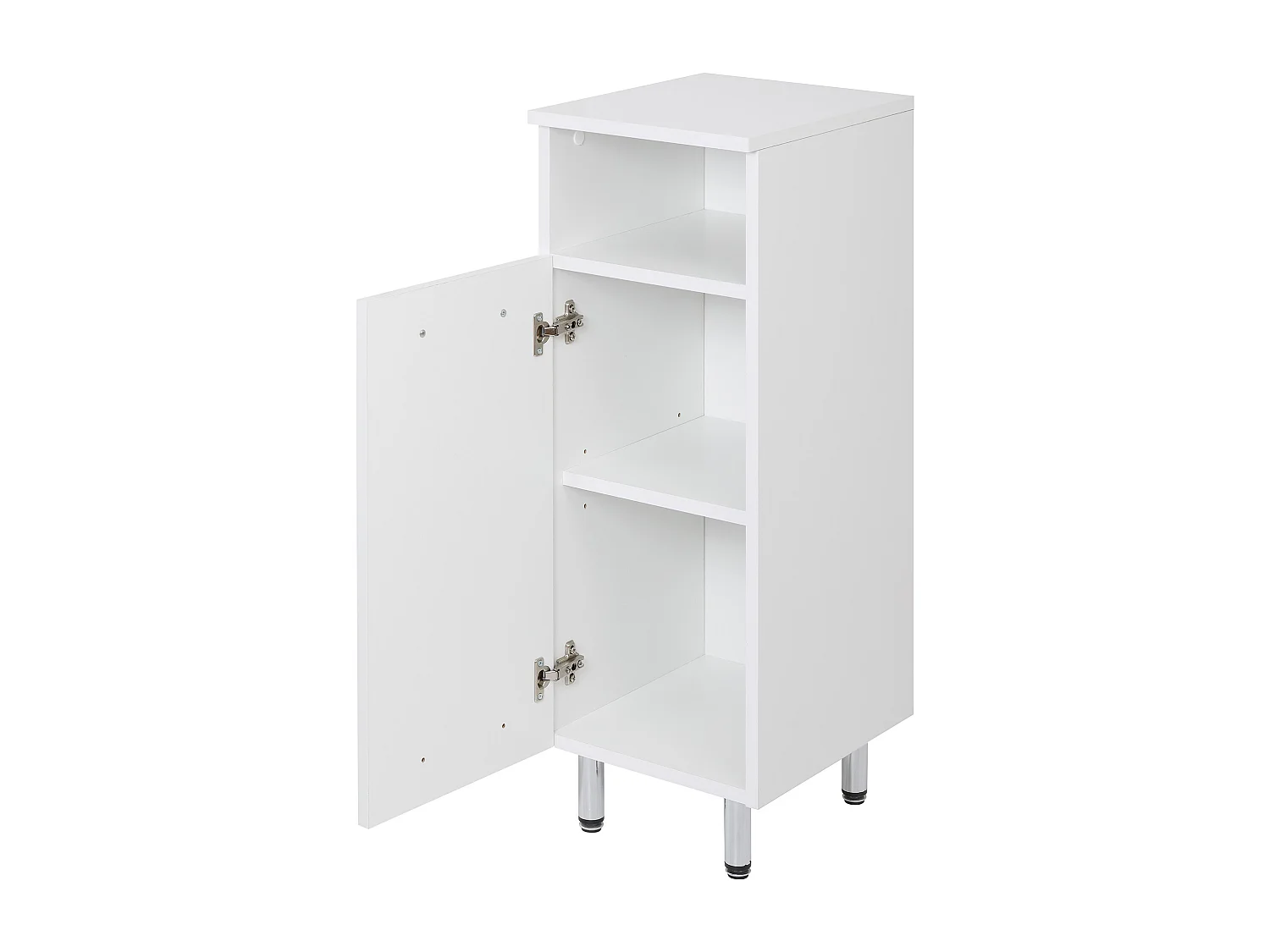 Weißes Badezimmer-Set, stehend, 45 cm, Waschbeckenunterschrank, 50 cm hoher Unterschrank, Lupo-Halbunterschrank