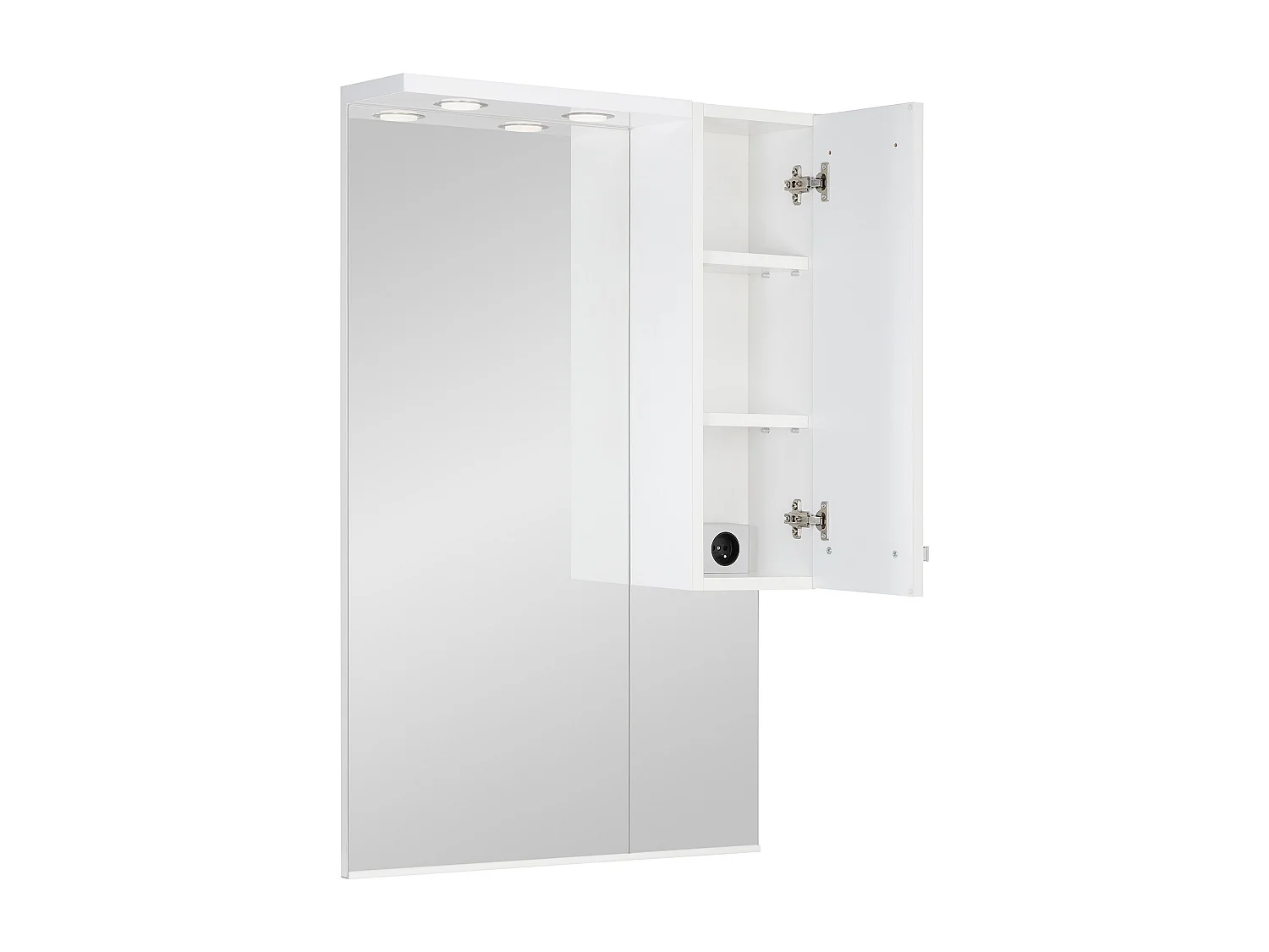 Conjunto blanco para baño de pie 60 cm Armario con lavabo Columna Armario con espejo Lupo