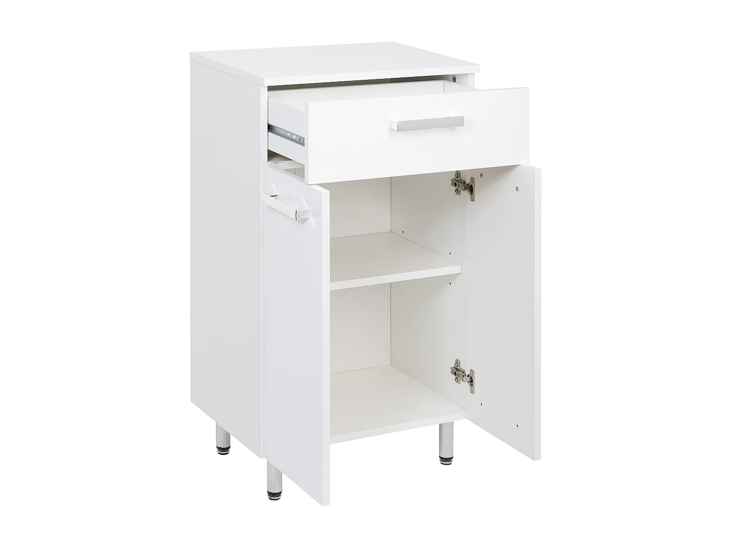 Set da bagno bianco da appoggio 55 cm Mobile con lavabo Colonna Comò Mobile superiore Lupo