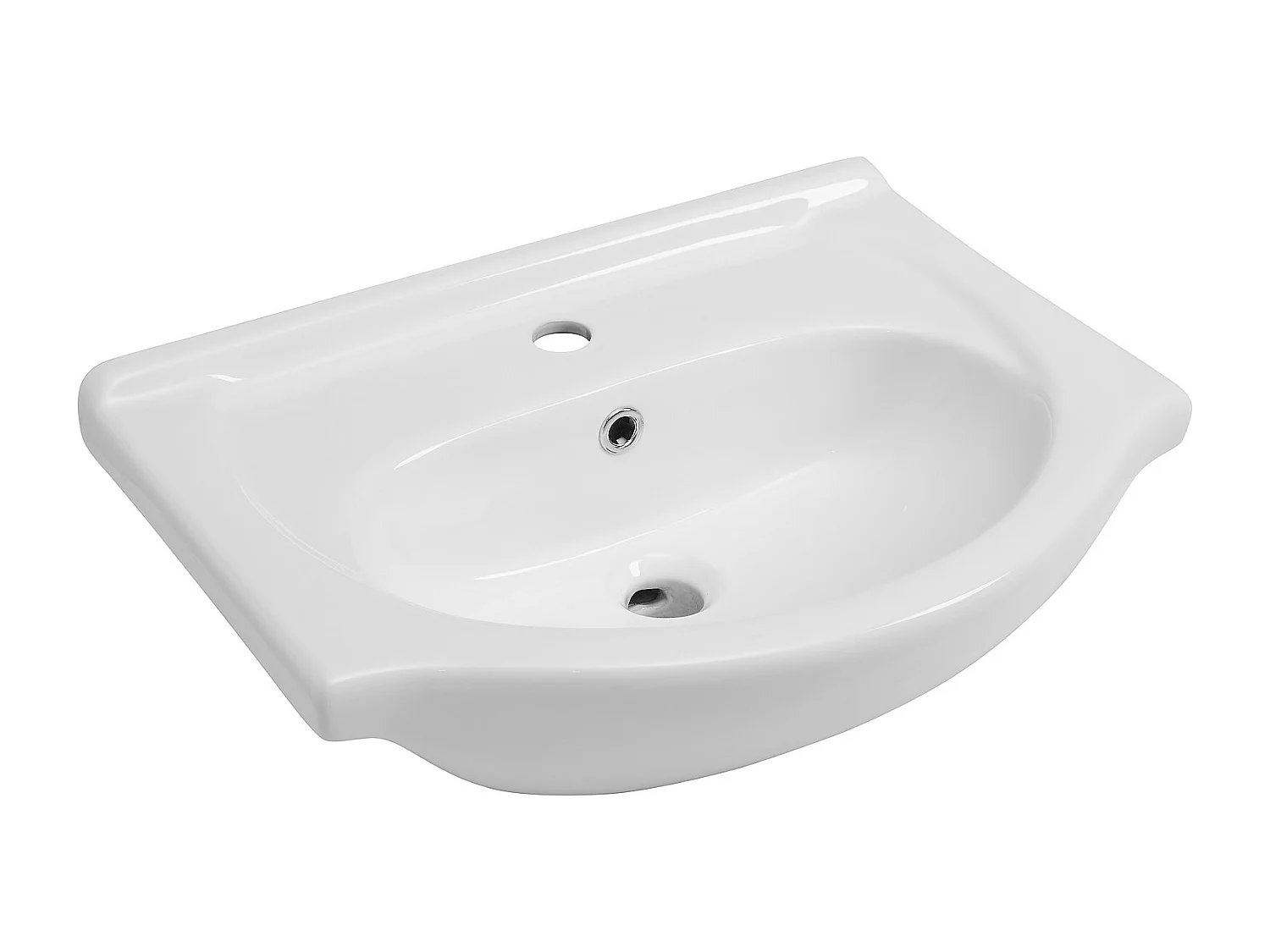 Wit badkamerset staand 55 cm kast met wastafel Lupo