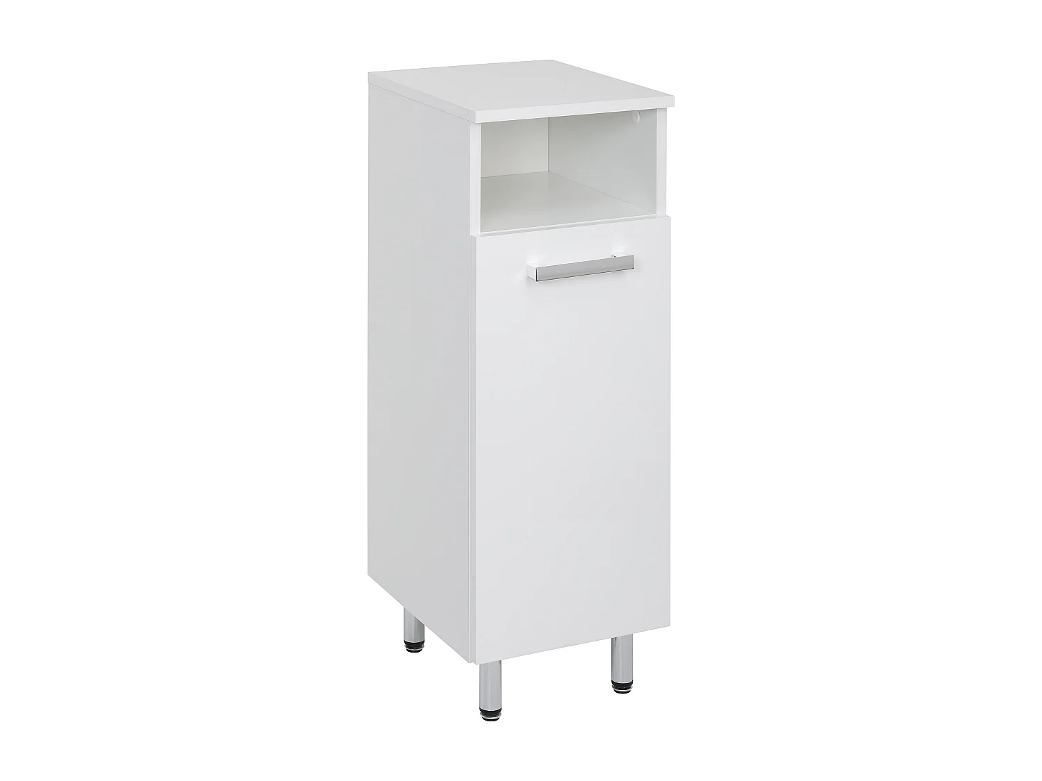 Conjunto blanco para baño de pie 50 cm Armario con lavabo  Medio pilar Armario superior Lupo