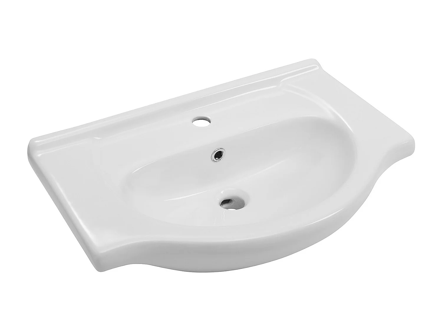 Set da bagno bianco da appoggio 65 cm Mobile con lavabo Lupo