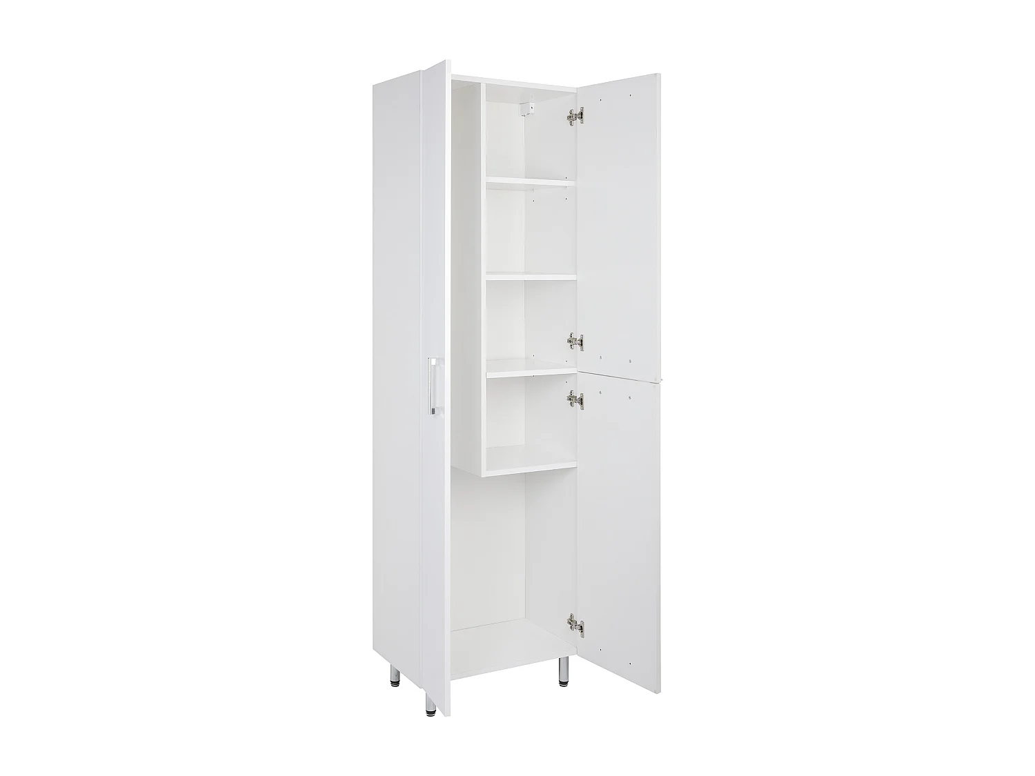 Conjunto de baño blanco de pie, 55 cm, armario con lavabo, barra para fregona, cómoda Lupo