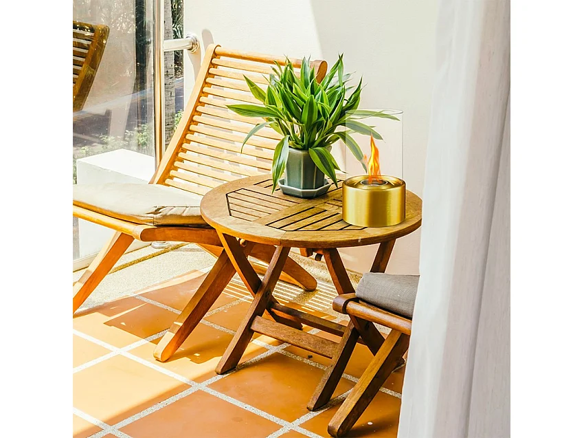 Camino a bioetanolo biocamino da terra Oslo in acciao nero L38xP38xH100