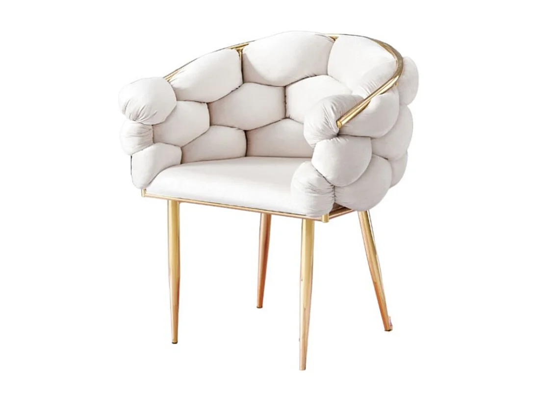 Chaise design capitonnée Florenca - Lot de 2-Anthracite-Piètement Doré