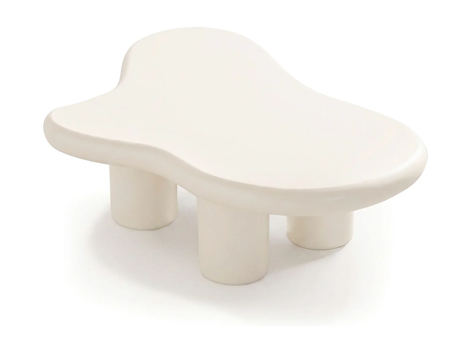 Table Basse Organique "Wendi" 100cm Crème
