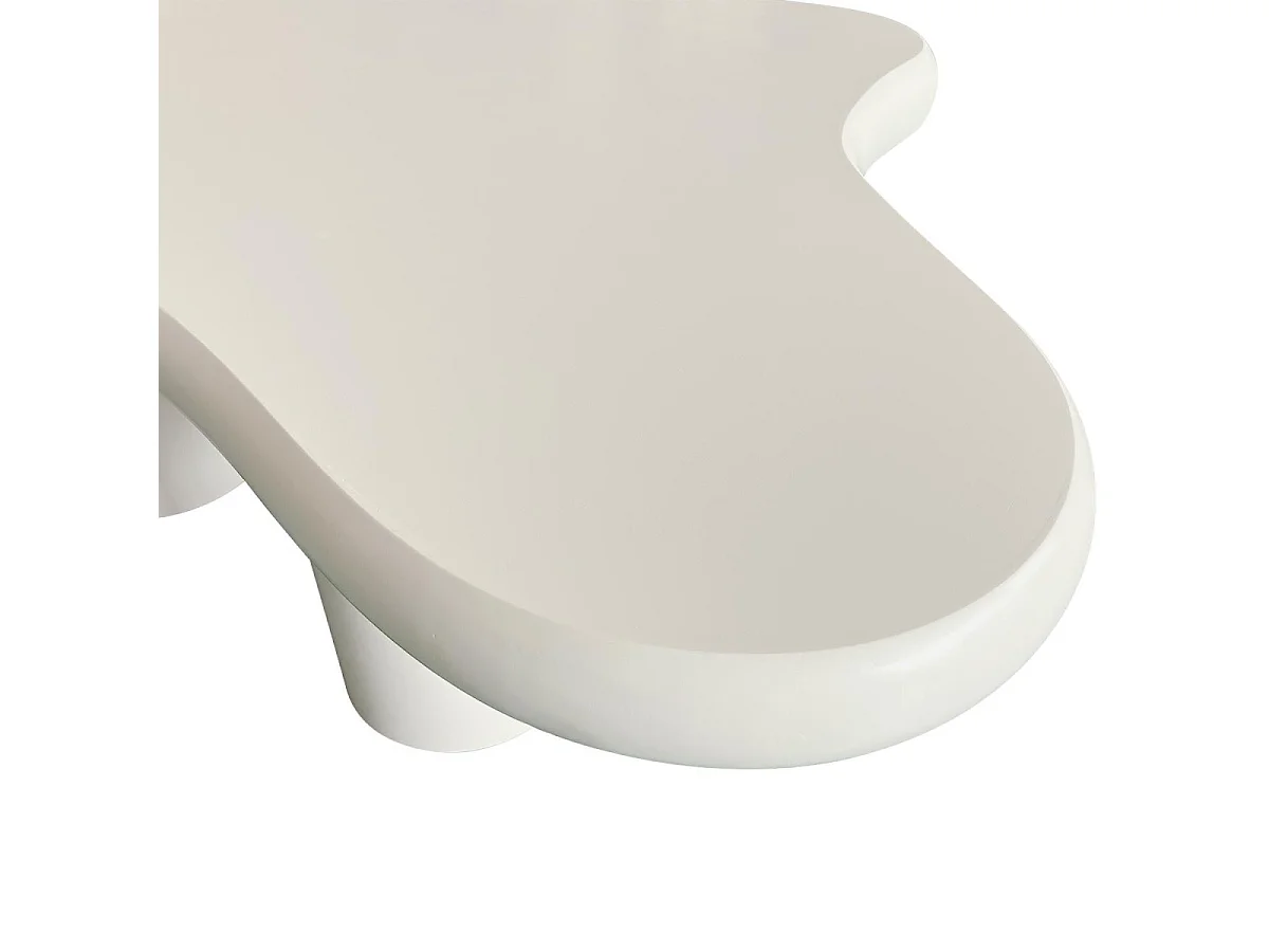 Table Basse Organique "Wendi" 100cm Crème