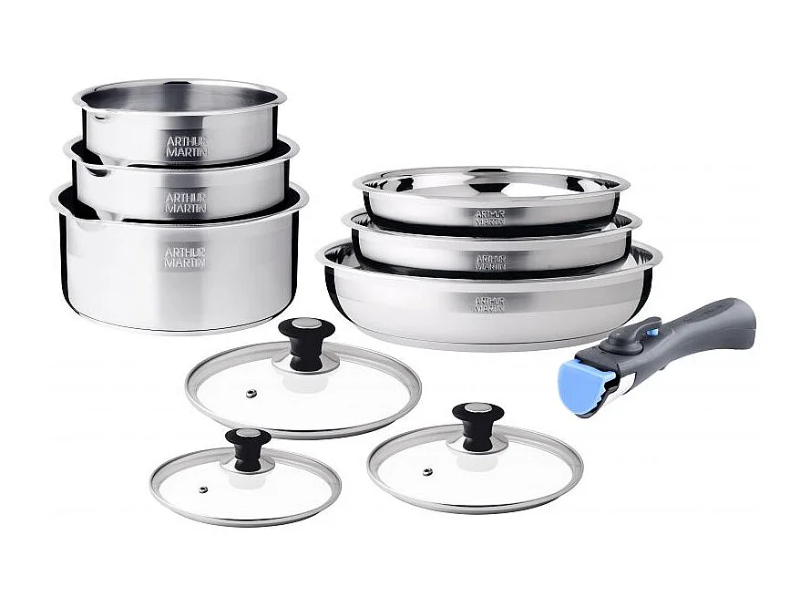 Batterie De Cuisine Inox 10 Pcs Arthur Martin 5540