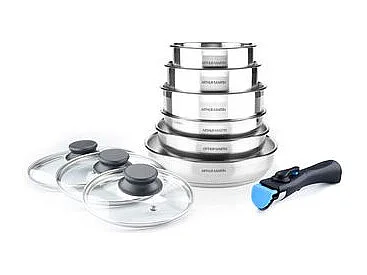 Batterie De Cuisine Inox 10 Pcs Arthur Martin 5540