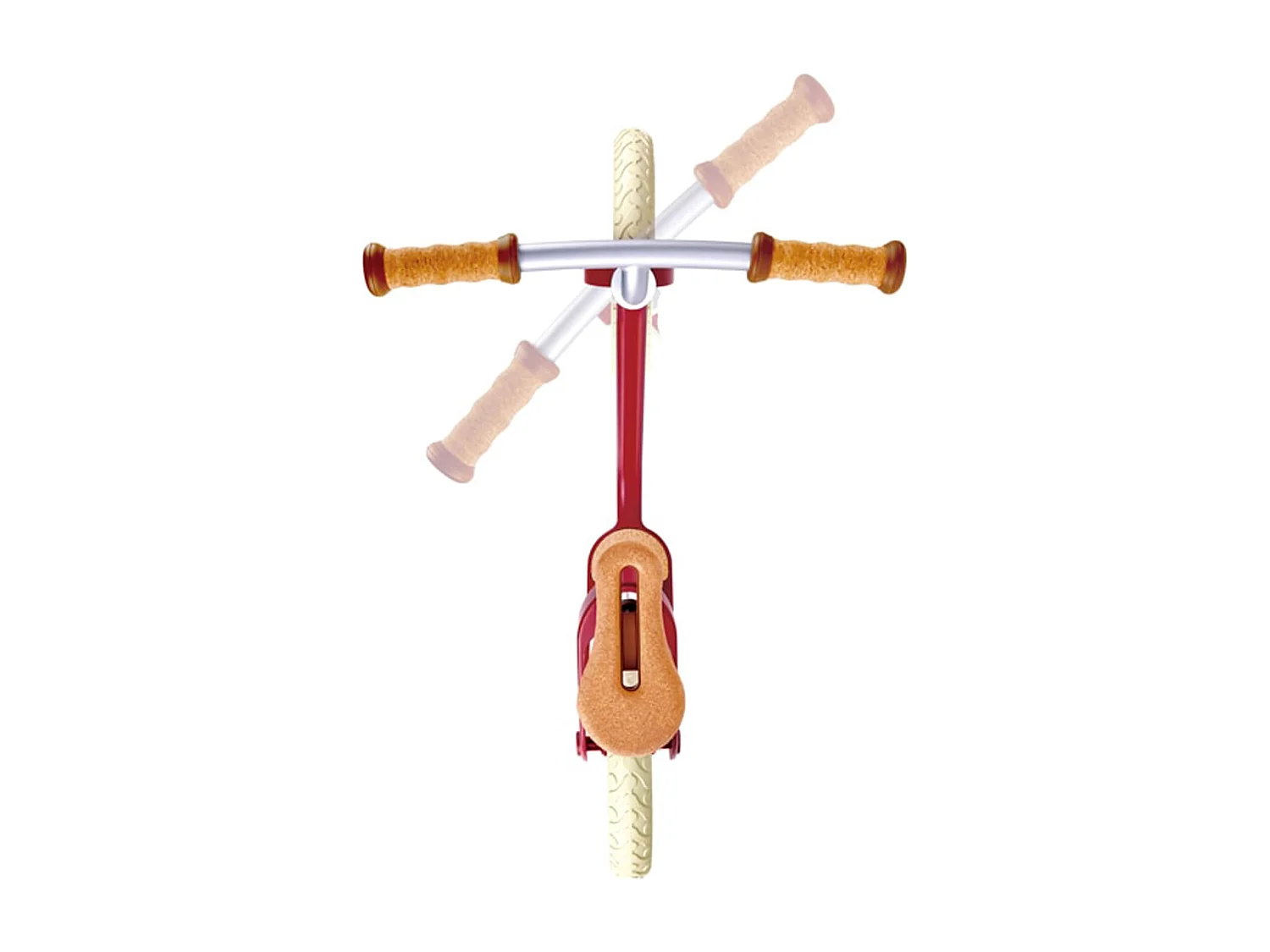 Bicicletta senza pedali rossa