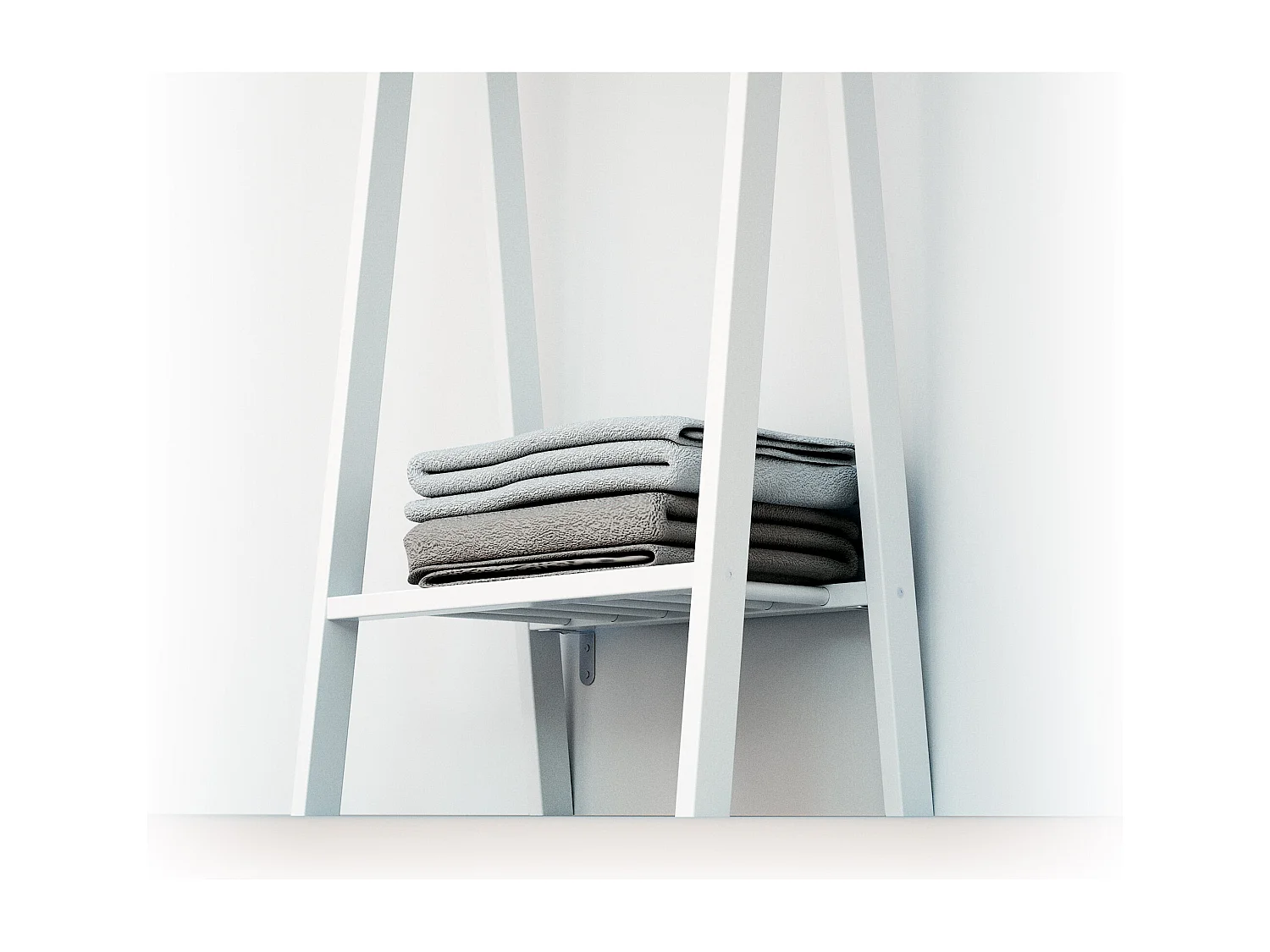 Estendal para roupa de criança ESSENTIEL de madeira Branco 50 x 30 x 130 cm