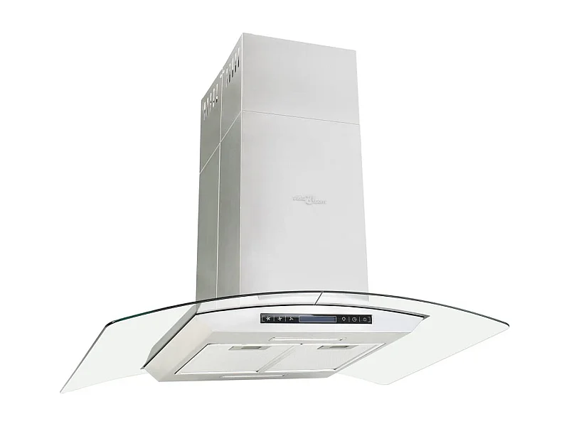 Campana extractora VidaXL 180W pantalla LCD C plata 90 cm