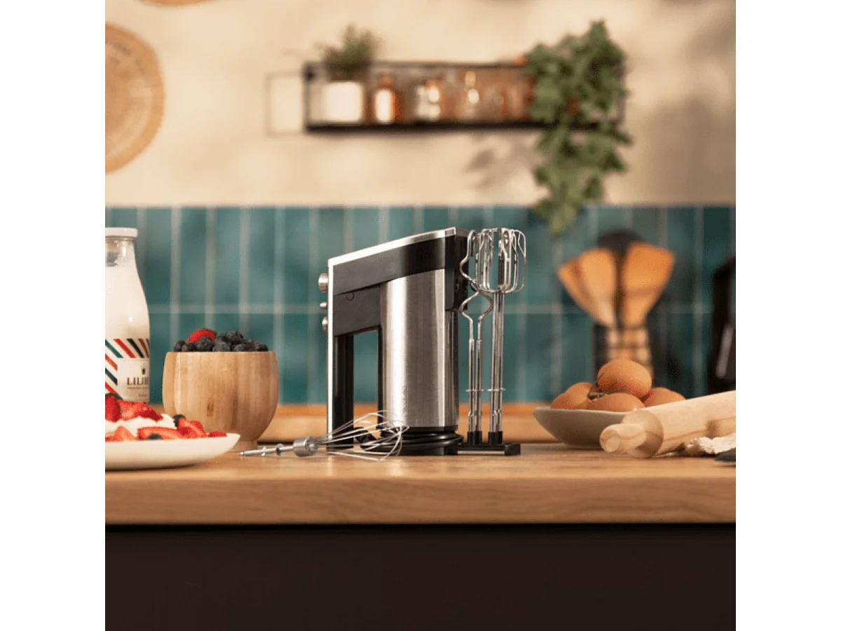 Batidora de varillas Cecotec PowerTwist 500 Full Steel 500W 5 velocidades negro/inox