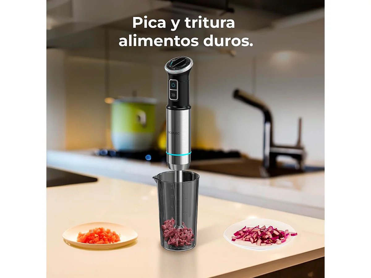 Batidora de mano Cecotec Power Neutron 1100MAX 1100W con vaso medidor inox