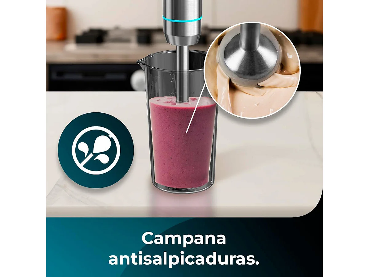 Batidora de mano Cecotec Power Neutron 1100MAX 1100W con vaso medidor inox