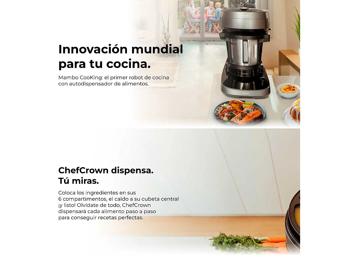 Robot de cocina Cecotec Mambo CooKing Victory 1700W ChefCrown WiFi inox