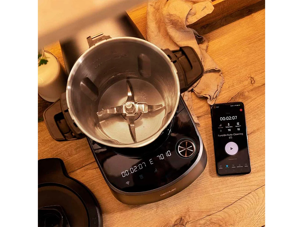 Robot de cocina Cecotec Mambo 11090 Habana 1600W 3,3L 37 funciones control WiFi inox