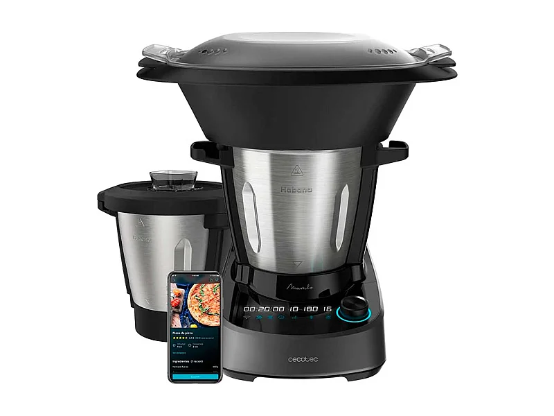 Robot de cocina Cecotec Mambo 11090 Habana 1600W 3,3L 37 funciones control WiFi inox