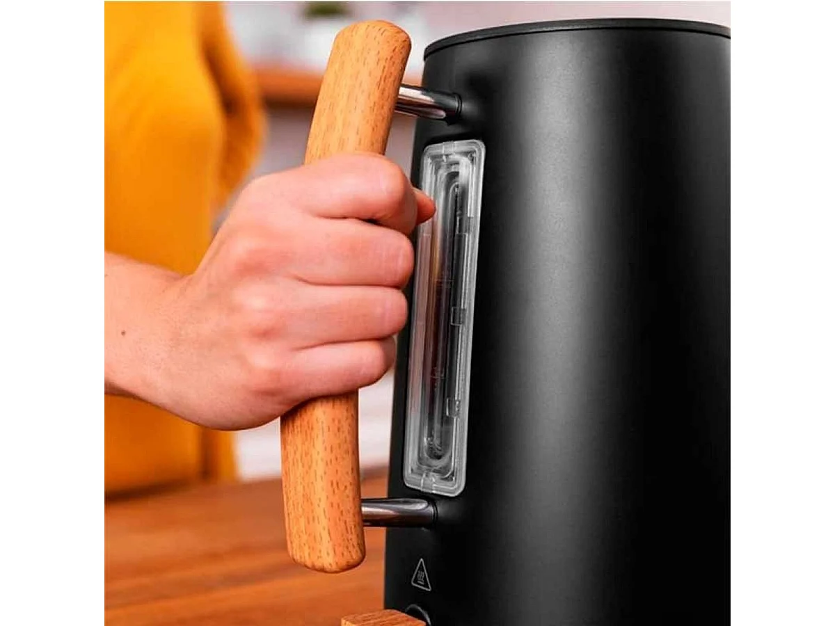 Hervidor de agua eléctrico Thermosense 400 Black Woody 1,7L 3000W negro/madera