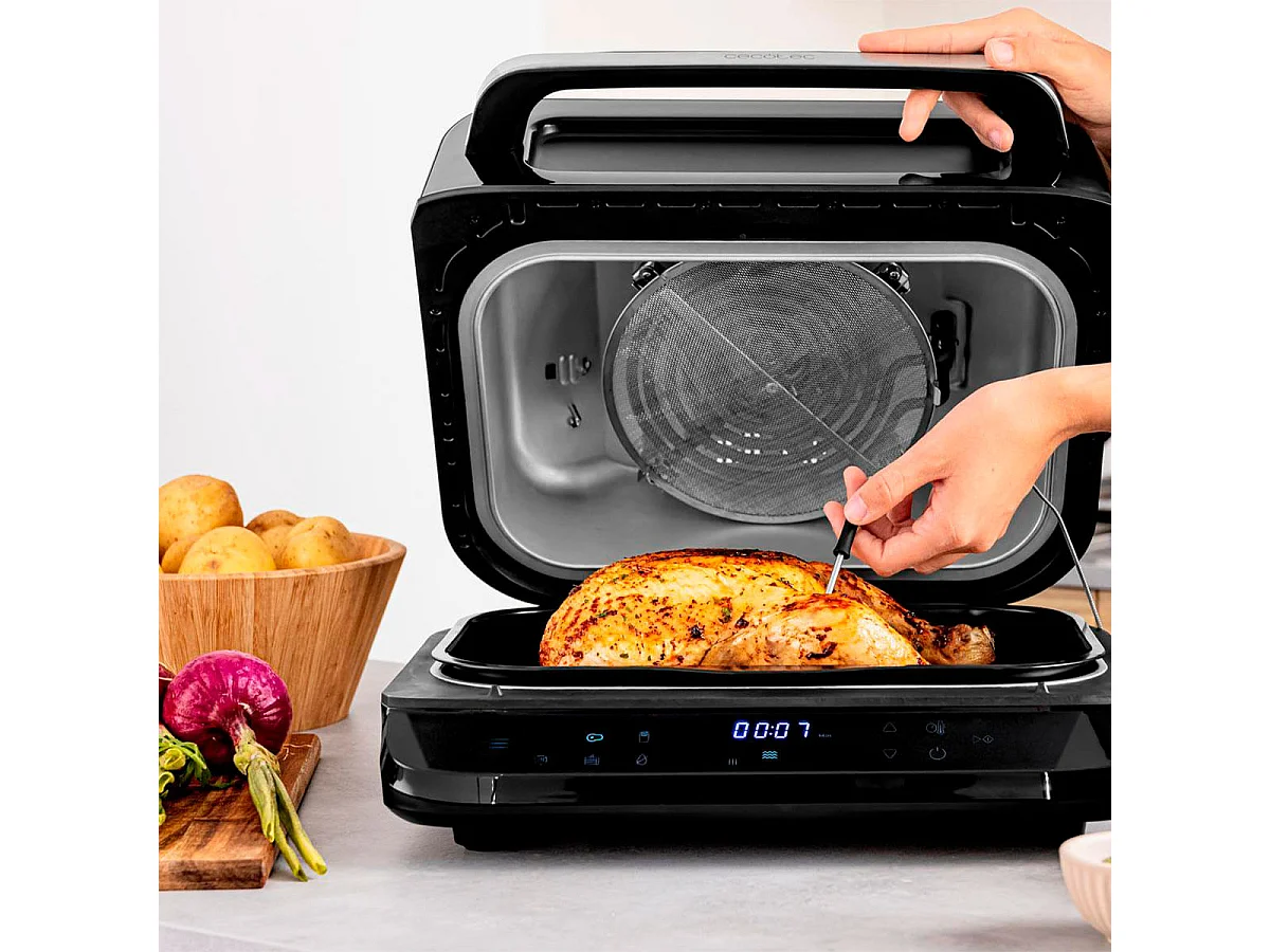 Freidora de aire Cecotec Cecofry FireDome 6000 6L 6 modos de cocinado negro