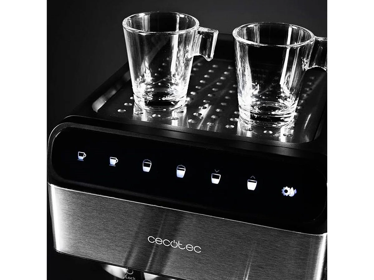 Cafetera semiautomática Cecotec Power Instant-ccino 20 Touch Nera 1350W 20 bares negro/inox
