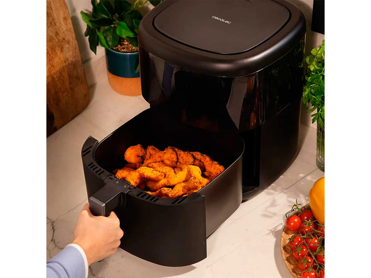 Freidora de aire Cecotec Cecofry Bombastik 6000 1700W 6L 12 modos de cocinado negro