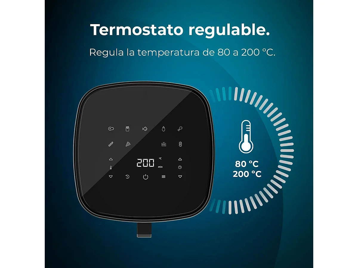 Freidora de aire Cecotec Cecofry Fantastik 5500 1500W 5,5L negro