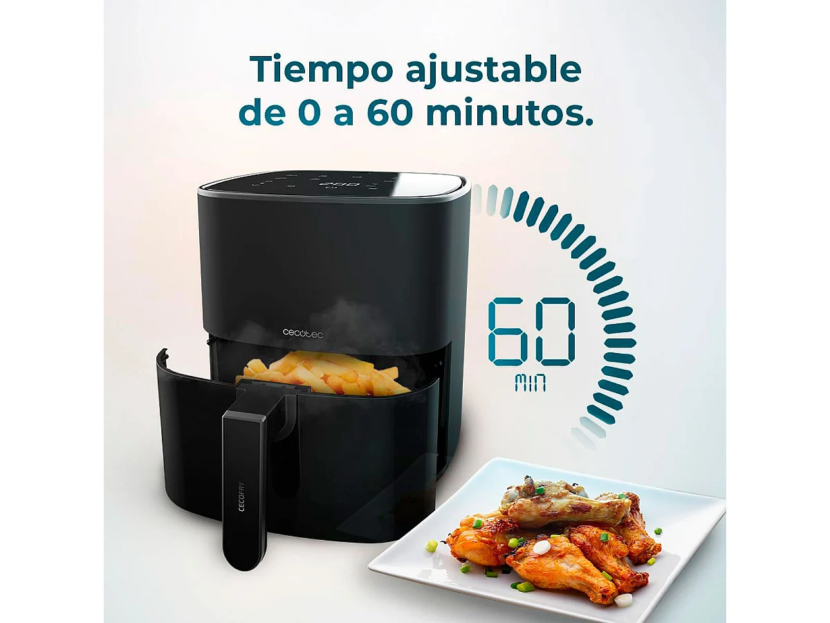 Freidora de aire Cecotec Cecofry Fantastik 5500 1500W 5,5L negro