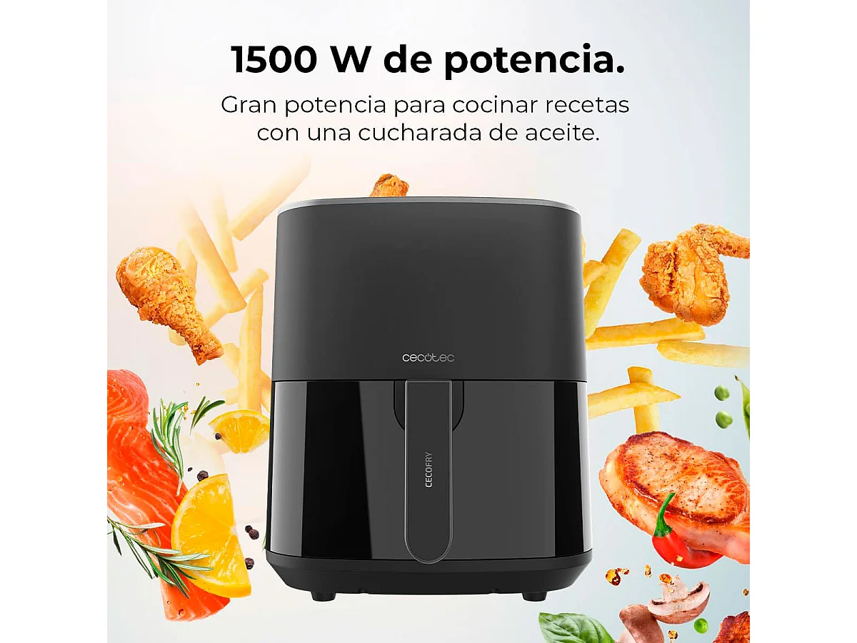Freidora de aire Cecotec Cecofry Fantastik 5500 1500W 5,5L negro