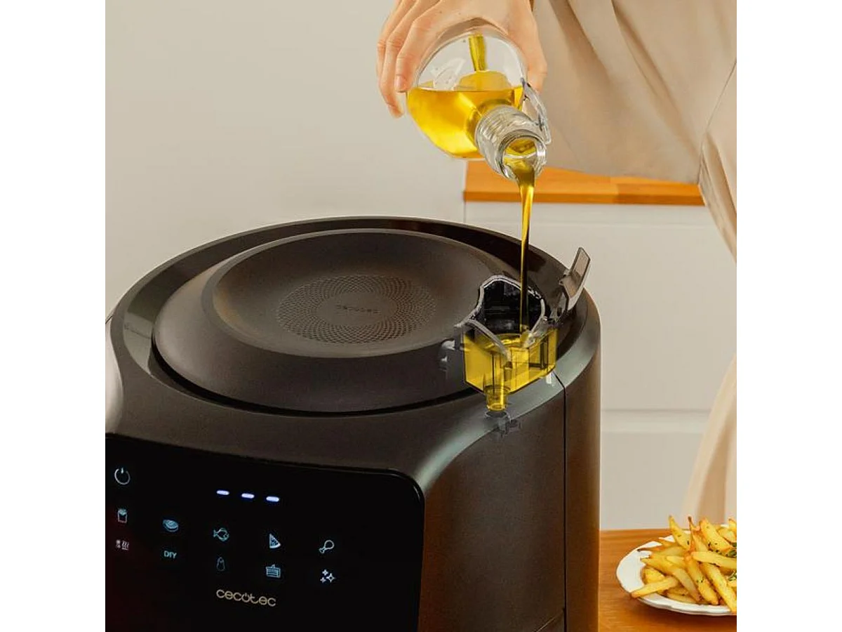 Freidora de aire Cecotec Cecofry Rain 5,5L 1550W 7 niveles de cocción negro