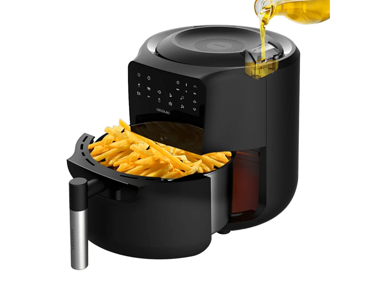 Freidora de aire Cecotec Cecofry Rain 5,5L 1550W 7 niveles de cocción negro