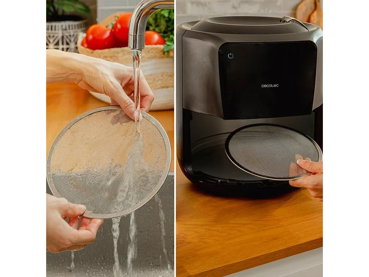 Freidora de aire Cecotec Cecofry Rain 5,5L 1550W 7 niveles de cocción negro
