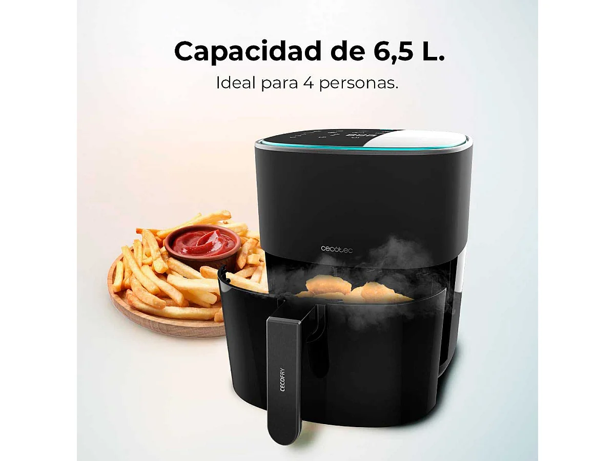 Freidora de aire Cecotec Cecofry Fantastik 6500 1700W 6,5L negro