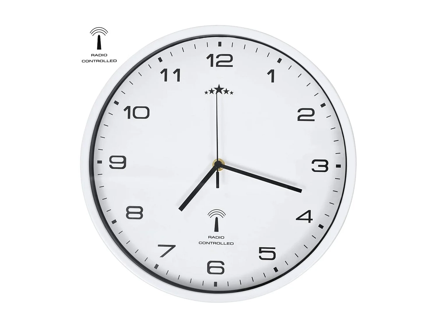 Reloj de pared Cloc radiocontrol blanco/negro Ø31 cm