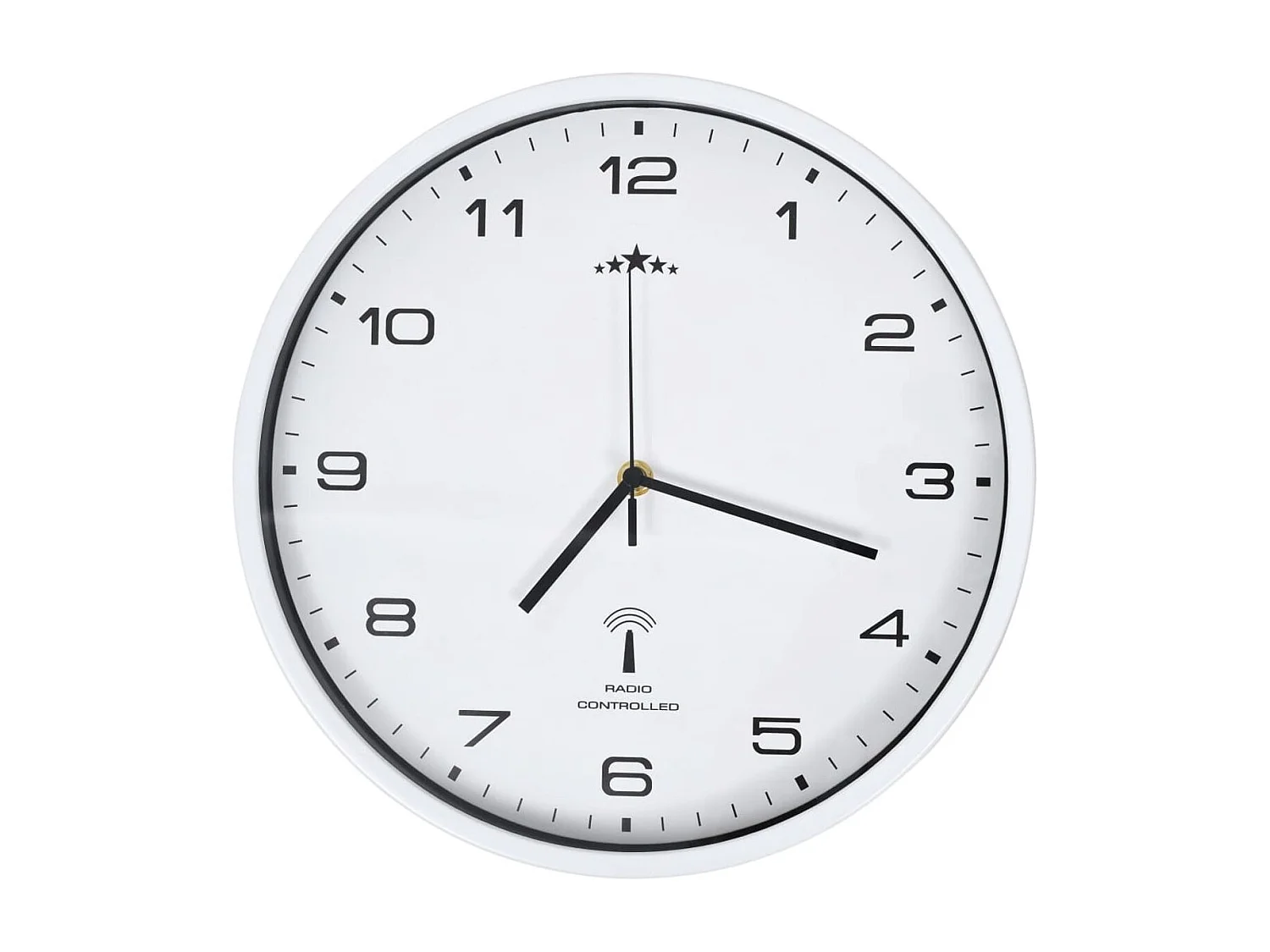 Reloj de pared Cloc radiocontrol blanco/negro Ø31 cm