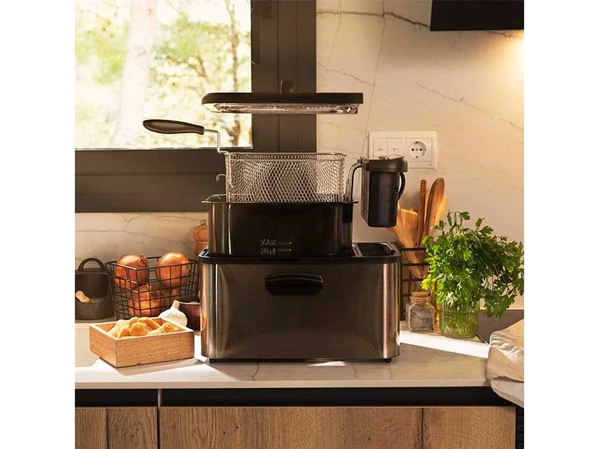 Freidora Cecotec Cleanfry Luxury 4000 Dark 3270W 4,2L inox