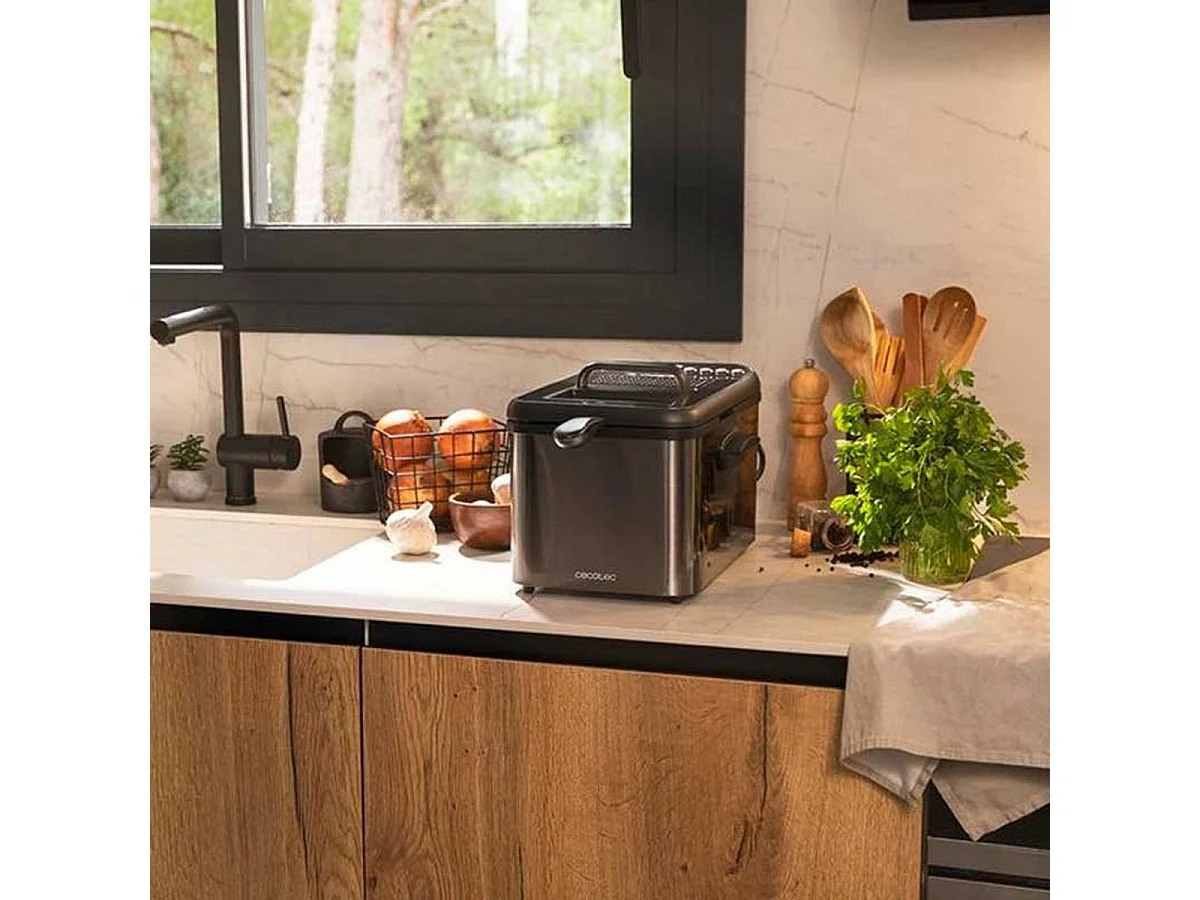 Freidora Cecotec Cleanfry Luxury 4000 Dark 3270W 4,2L inox