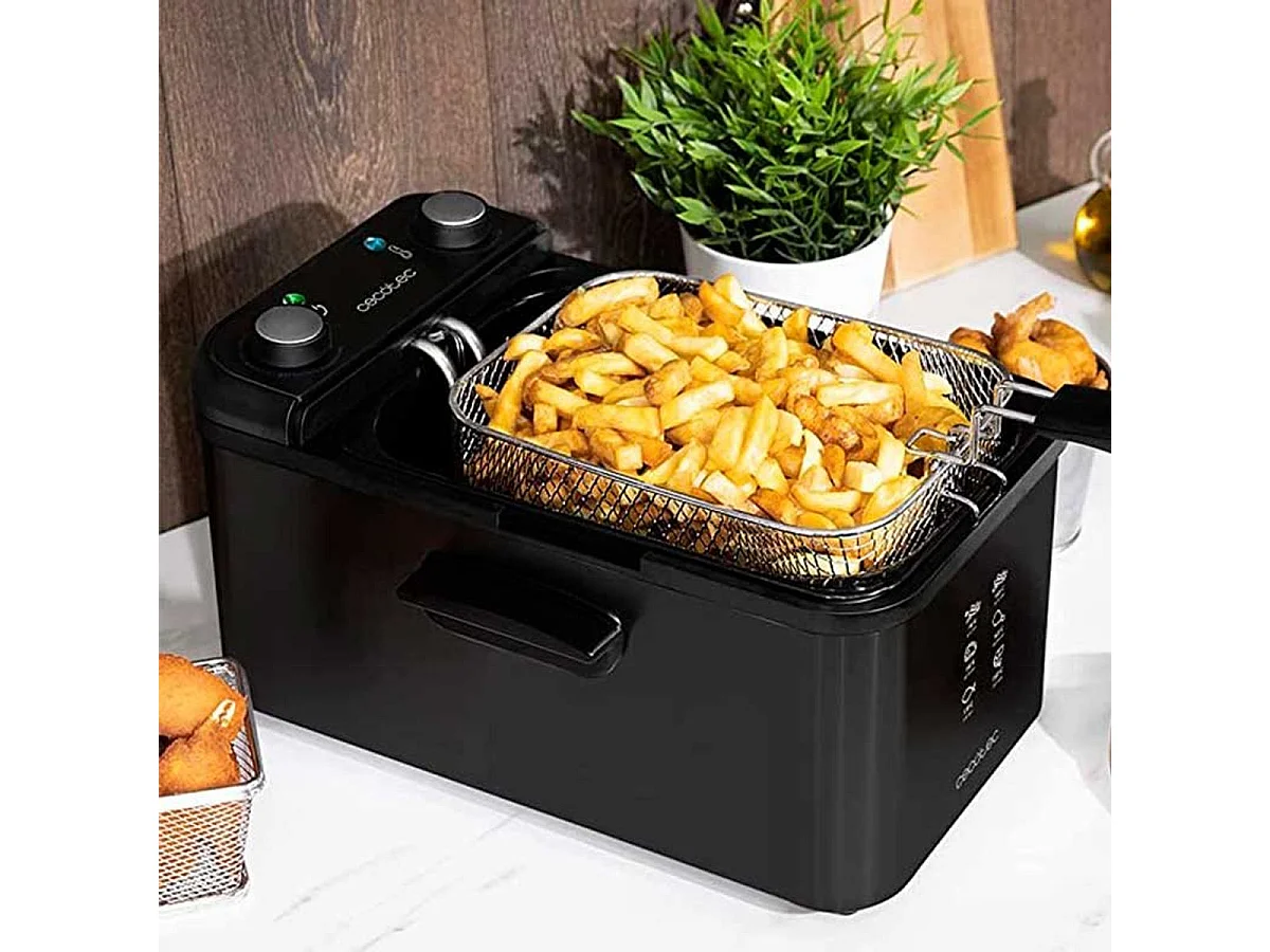 Freidora Cecotec CleanFry Infinity 3000 Black 2400W 3L negro
