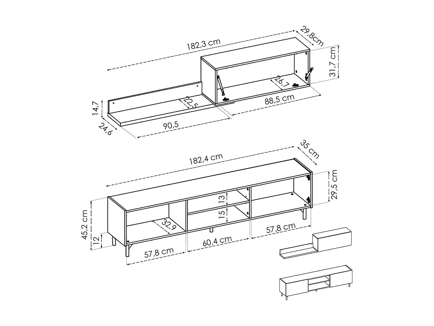 Composición de salón Tass Nordic/grafito